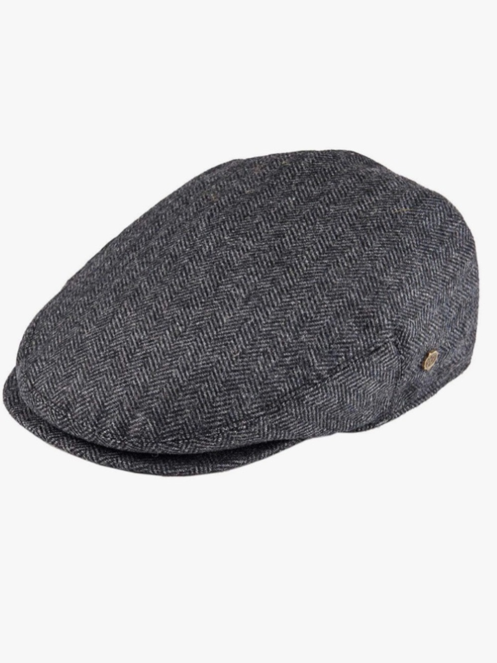 Men's Herringbone Flat Cap - Gray 7 1/2- 7 5/8